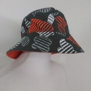 Columbia Soft Fabric Gray Orange Reversible Cloth Sporty Outdoors Sun Hat